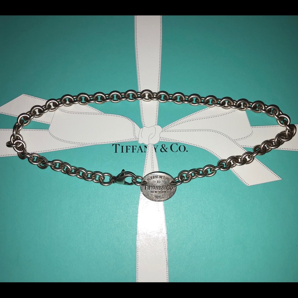 *SOLD* Tiffany and Co. Oval Tag Choker/Necklace